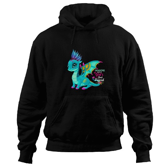 Dragon Pet Are A Girl s bests Friend Women Girls Dragon Hoodies