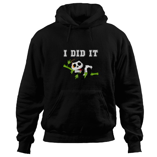 Panda Pet I Did It Funny Kawaii Panda with Graduation Cap Diploma Hoodies