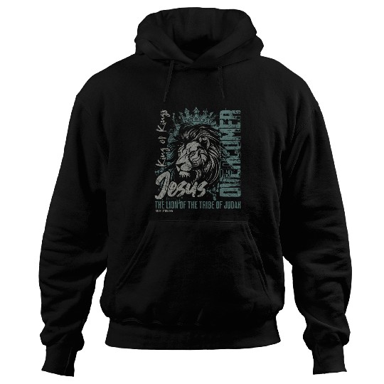 Lion Pet Jesus Is King Lion of Judah Bible Faith Graphic Christian Hoodies