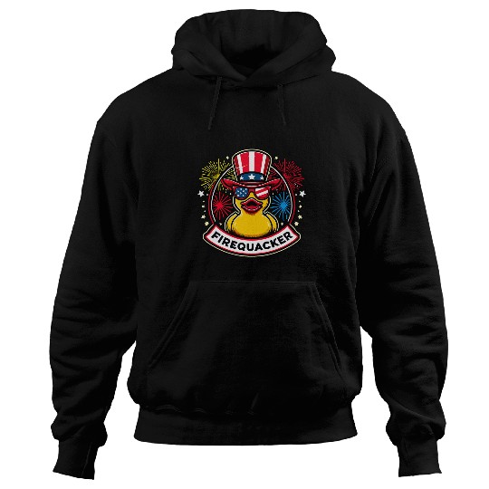 Duck Pet Firequacker 4th of July Rubber Duck USA Flag Hoodies