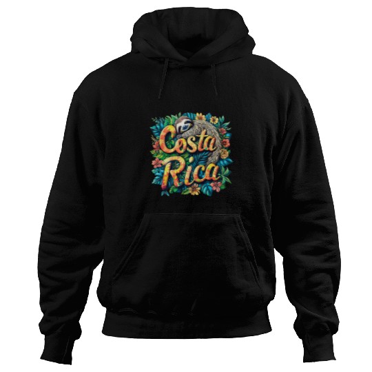 Sloth Pet Costa Rica Sloth and Tropical Pura San Jose Hoodies