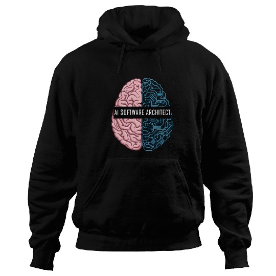 Artificial Intelligence Brain for AI software architect Hoodies