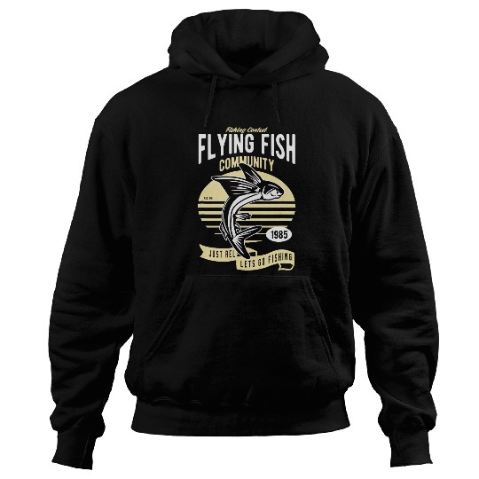Fishing Contest Flying Fish Community Hoodies