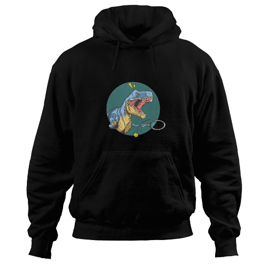 Funny TRexs Playing Tennis Design Foe Tennis Lovers Tee Hoodies