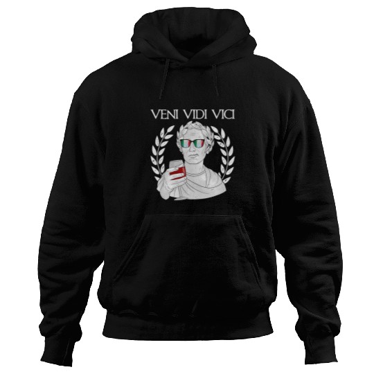 Wines Fun Funny Julius Caesar Veni Vidi Vici Red Wines Tasting Winery Hoodies