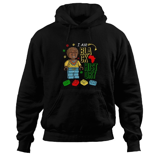 Building Blocks Figure I Am Black History Master Builder Kid Hoodies
