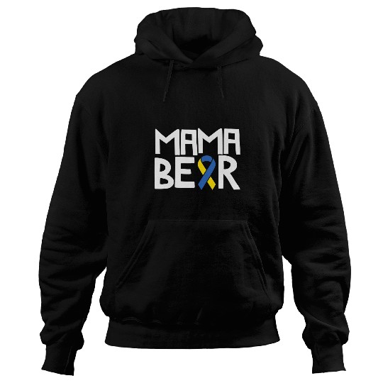 Bear Pet Mama Bear Down Syndromes Awareness Mom T21 Trisomy Hoodies