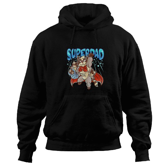 Raccoon Pet Dad Super Dad Superhero Daddy Papa Father s Day Hoodies