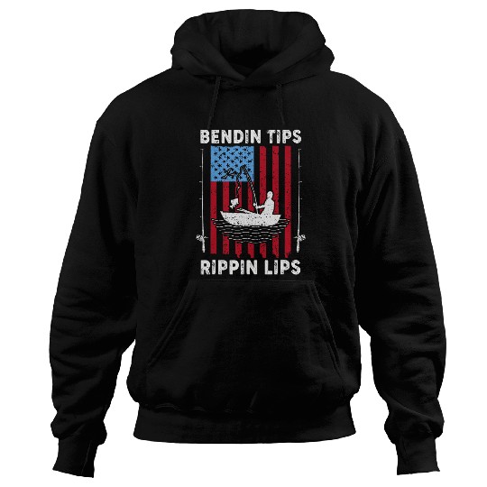 Fishings Men Dad Daddy Funny Bending Tips American Flag 9 Hoodies
