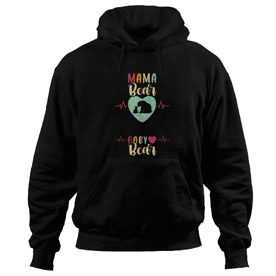 Bear Pet Mama Bear Baby Bear Expecting Mom Pregnancy Reveal Hoodies