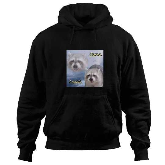 Raccoon Pet Damn I exist dark humor racoon existential funny Hoodies