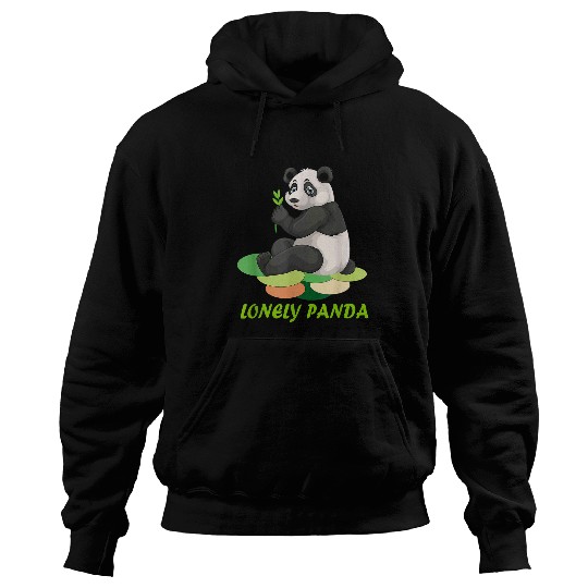 Panda Pet Singles Awareness Day Lonely Panda Bear Earth Day Panda Fun Hoodies