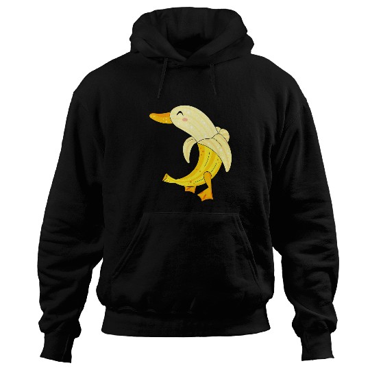 Duck Pet Banana Themed Duck Themed Banana Party Banana Duck Party Hoodies