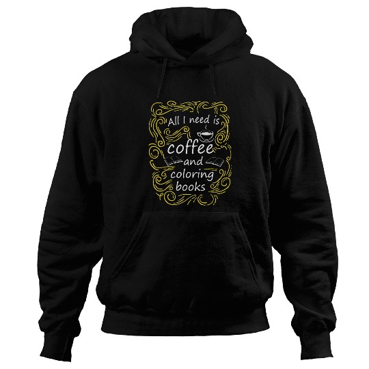 Coffee Fun CF Coffee and Coloring Slim Fit Hoodies