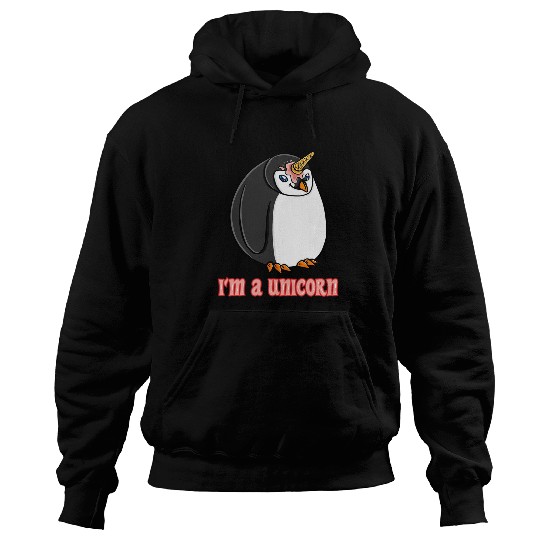 Penguin Pet I m a Unicorns Penguin with Ice Cream Cone Funny Penguins Hoodies