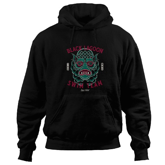 Black Lagoon Swim Team vintages Traditional Tattoo Horror Hoodies
