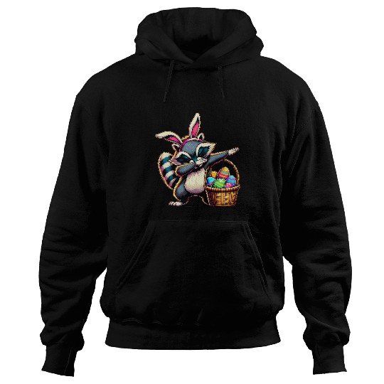 Raccoon Pet Dabbings Easter Bunny Raccoon Hoodies