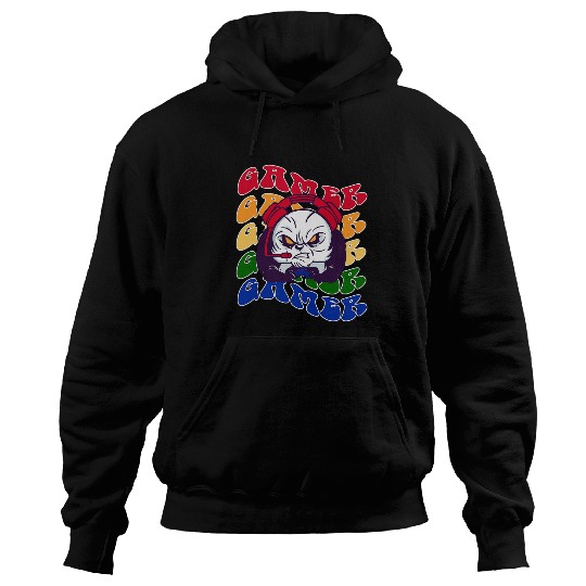 Panda Pet Gamer Retro vintages Pride LGBT Gaymer Panda Hoodies