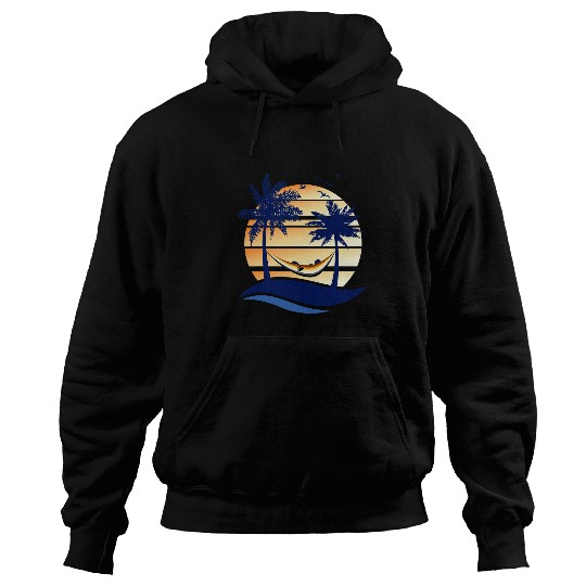 Bear Pet Gay Bear Pride Summer Sunset Beach Hammock Hoodies
