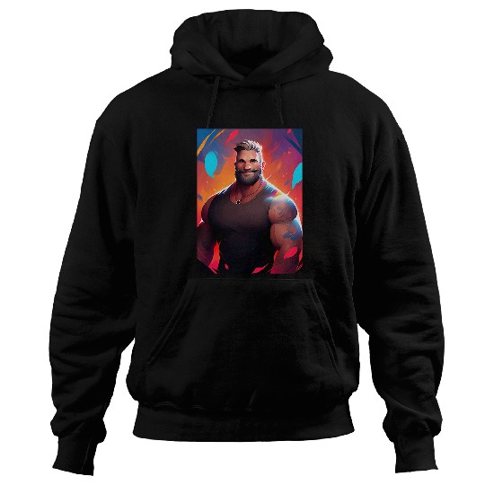 Bear Pet Gay Hot Muscle Daddy Bear Art Pride Bear Brotherhood LGBTQ Hoodies
