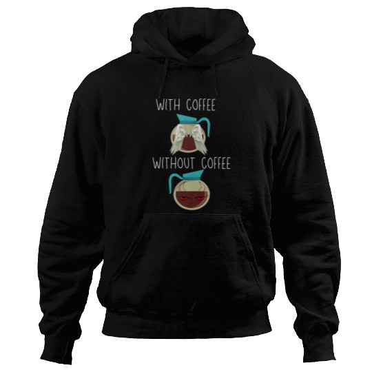 Coffee Fun Angel Wings Devil Horns Design Hoodies