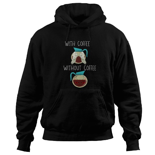 Coffee Fun Angel Wings Devil Horns Design Hoodies
