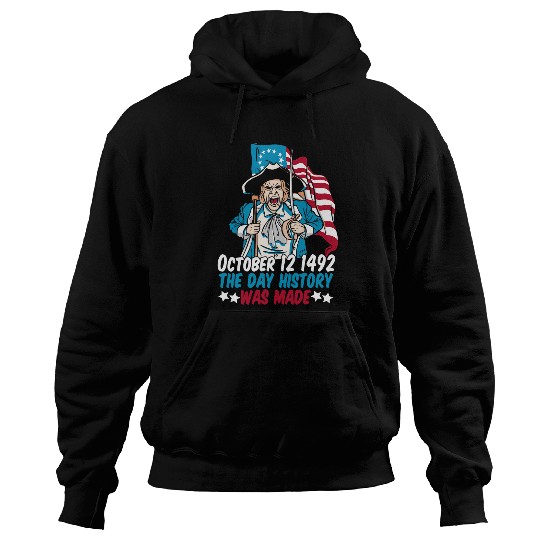 Columbus Day Flag Us Christopher 1492 Hoodies