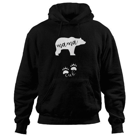 Bear Pet Pregnancy Announcement for Mama with bear paw prints Hoodies