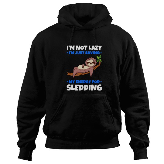 Sloth Pet Sledding Sled Rider Sledging Winter Sleighing Sport Sloth Hoodies