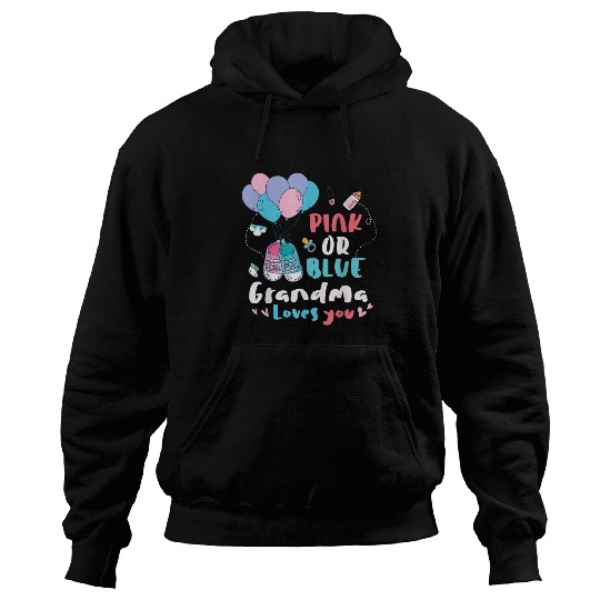 Giraffe Pet Pink Or Blue Grandma Loves You Giraffe Baby Gender Reveal Hoodies
