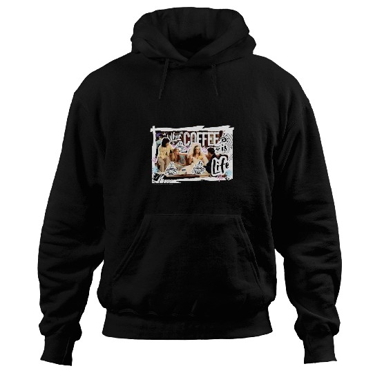 Coffee Fun Friends When Coffee Is Life Doodles Hoodies