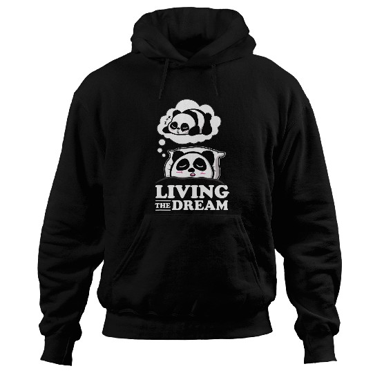 Panda Pet Living The Dream Tired Sleeping Panda Bear Dreamland Hoodies