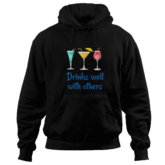 Wines Fun Drinks Well With Others Cocktails Umbrella Colorful Hoodies