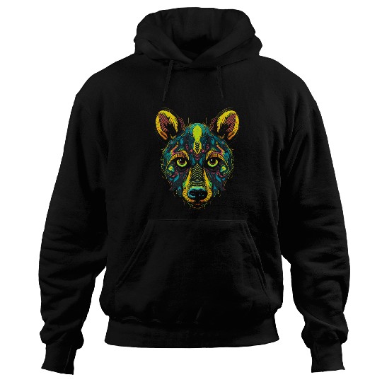 Graffiti Pop Art Of Hyena Animal Graphic Tees for Men Women Hoodies
