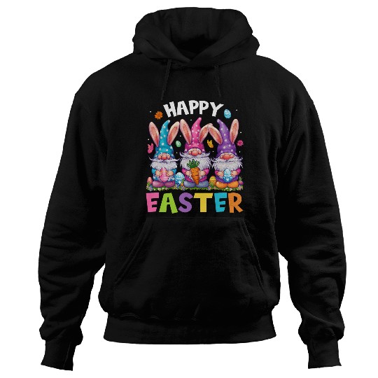 Happy Easter Day Rabbit Egg Hunting Easter Bunny Gnomes Hoodies