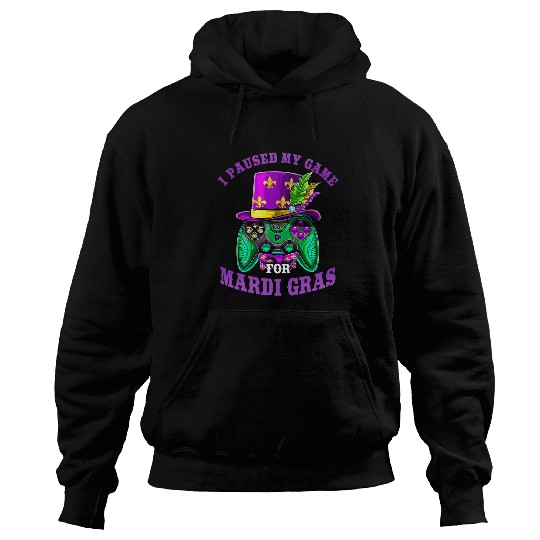 I Paused My Game For Mardi Gras Gamer Gaming Kids Boy Funny 2 Hoodies