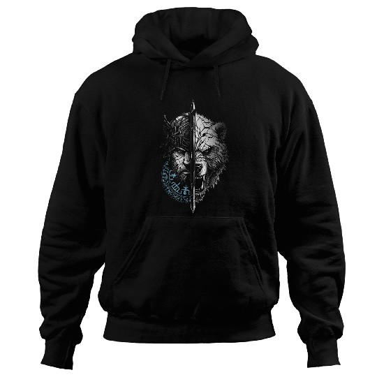 Bear Pet Berserker Bear Warrior Odin Runes Nordic Compass Viking 15 Hoodies