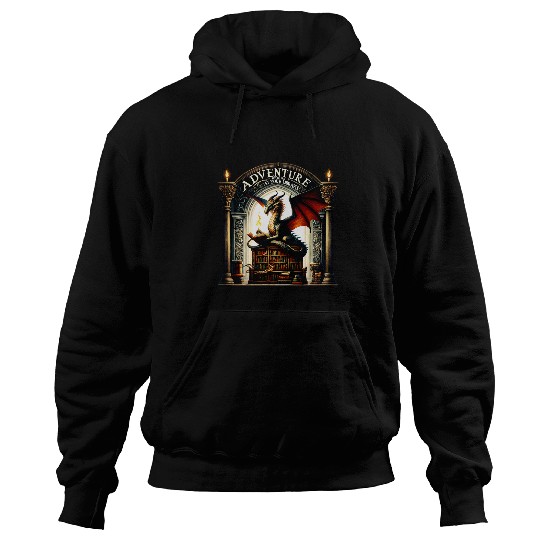 Dragon Pet Reading Lover Adventure Begins At Your Library Dragons Hoodies