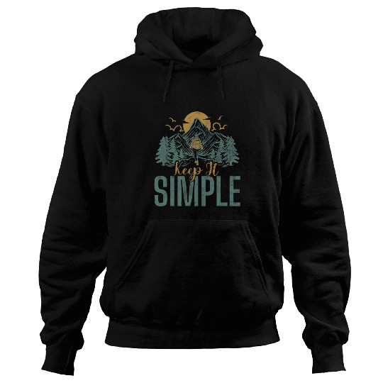 Camping Keep It Simple Sunset Forest Woods Mountain Campers Hoodies