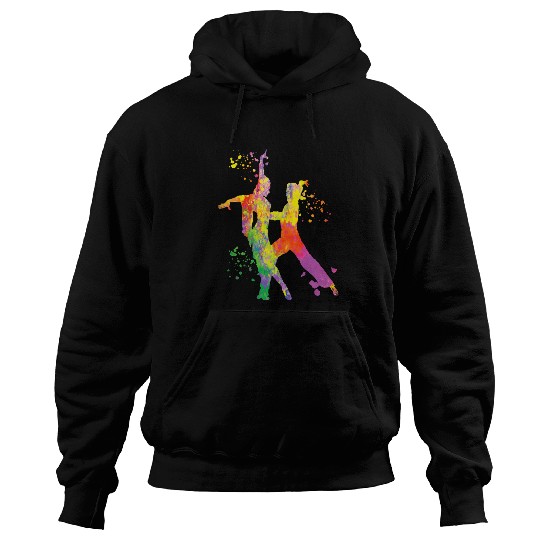 Latin Dancing Couple Watercolor Rumba Dancer 24 Hoodies