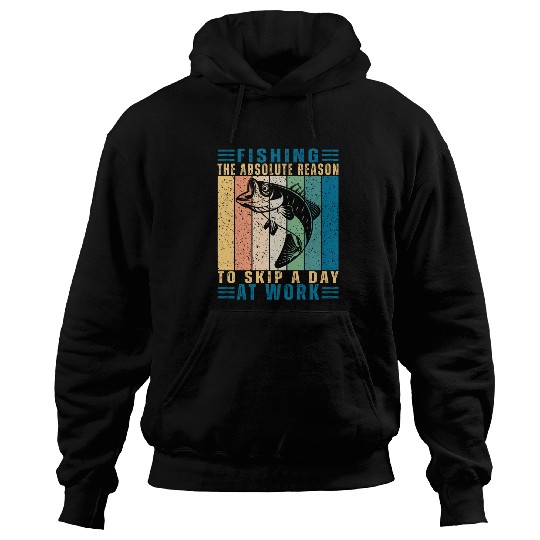 Funny Fishing The Perfect Reason To dodges Work Hoodies