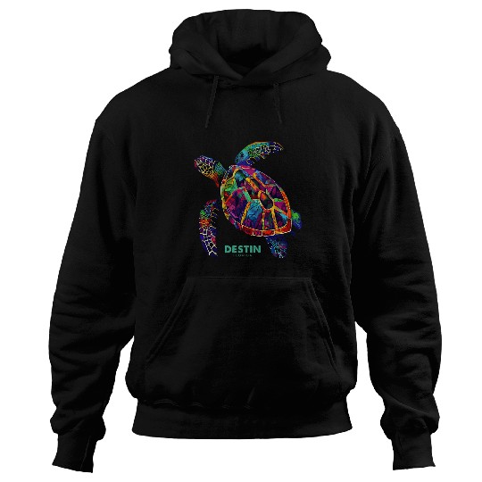 Turtle Pet Destin Florida Retro Souvenir Beach Vacation Sea Turtle Hoodies