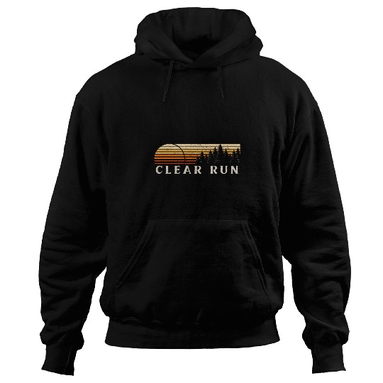 Clear Run PA vintages Evergreen Sunset Eighties Retro Hoodies