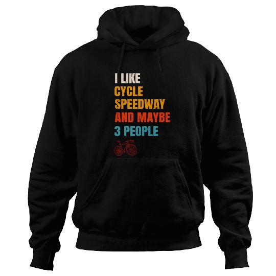 Cycle Speedway Biker Cyclist Racer Retro vintages Intorverted Hoodies