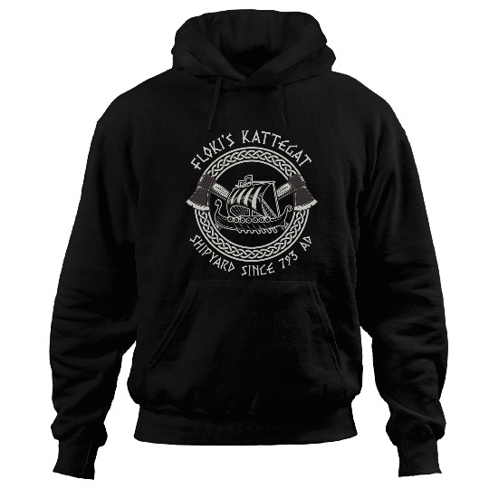 Discover Floki Shipyard Kattegat Viking Ship Norse Viking Gift Hoodies