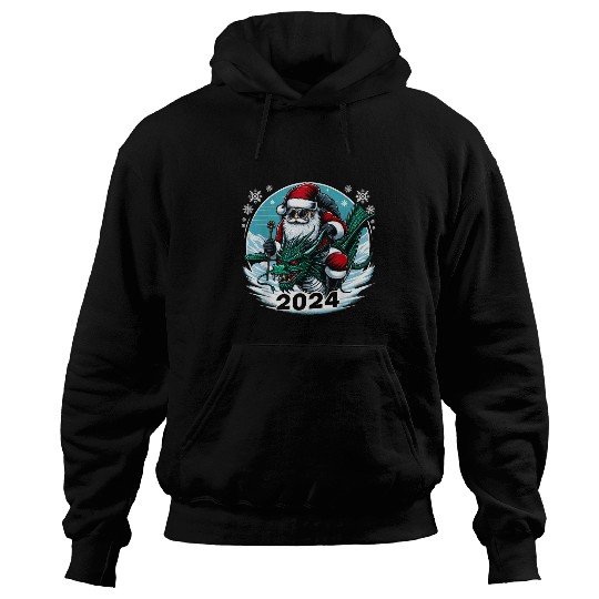 Dragon Pet Santa Chinese New Year Year of the Dragon 0011 Hoodies