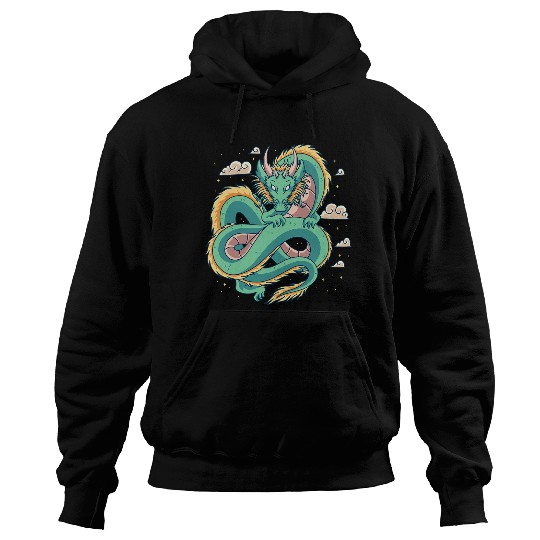 Chinese Dragon Japanese Art Tokyo Dragon Asia Tattoo Style 4 Hoodies