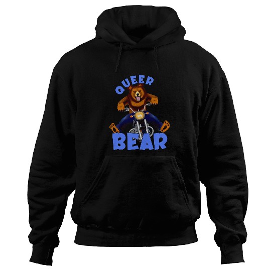 Bear Pet Queer Bear Large Hairy Gay Motorcycle Masculine Men Bear Hoodies