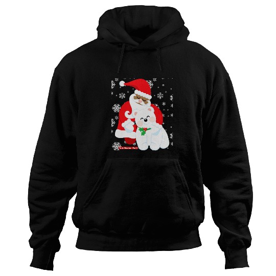 Bear Pet Black American Santa Cute Bear Black Family Christmas PJs Hoodies