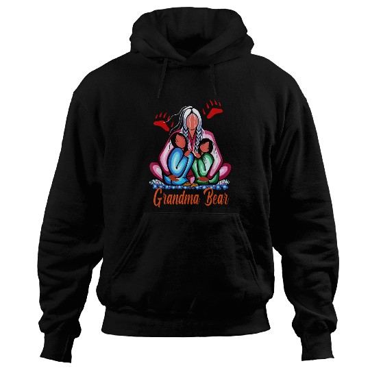 Bear Pet Grandma bear native american Hoodies